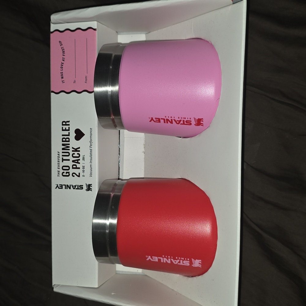 Stanley Vibrant Red and Soft Pink Tumbler Duo